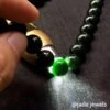 Jadeite Ink & Translucent Round Bead Bracelet