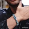 Blue Water Jadeite & Dragon Bone Strings