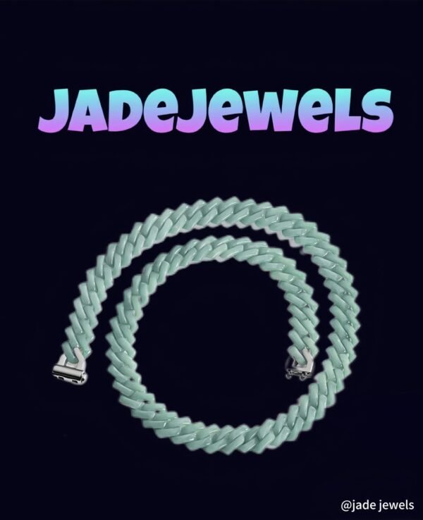 Jade Spirit Stone & Hip Hop Diamond Cuban Chain Necklace