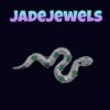Emerald Green Jade & Spirit Snake Brooch