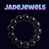 Jadeite Ink & Translucent Round Bead Bracelet