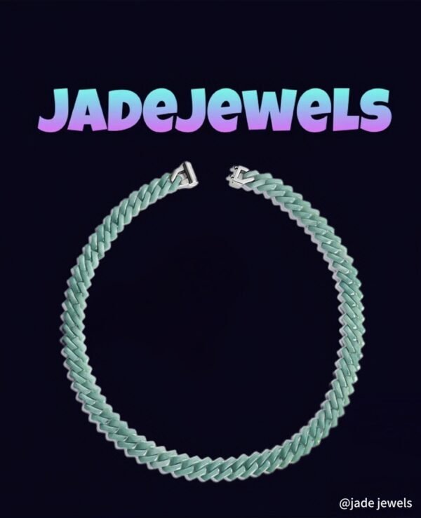 Jade Spirit Stone & Hip Hop Diamond Cuban Chain Necklace