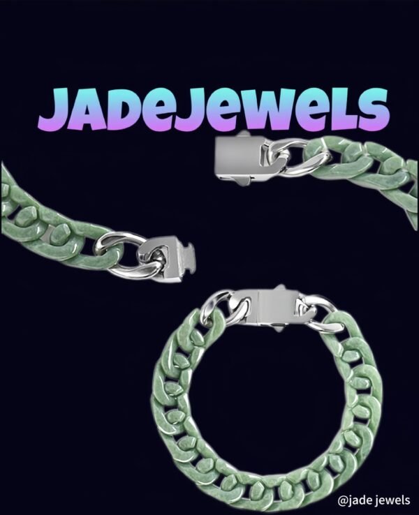 Jade Spirit Jade & Hip Hop Cuban Chain Bracelet