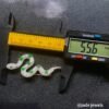 Emerald Green Jade & Spirit Snake Brooch