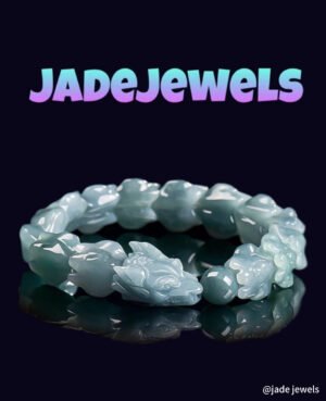 Blue Water Jadeite & Dragon Bone Strings