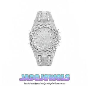 Bramble Crown 18k full diamond oak watch（can be engraved）