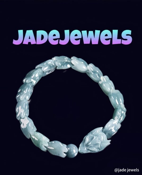 Blue Water Jadeite & Dragon Bone Strings